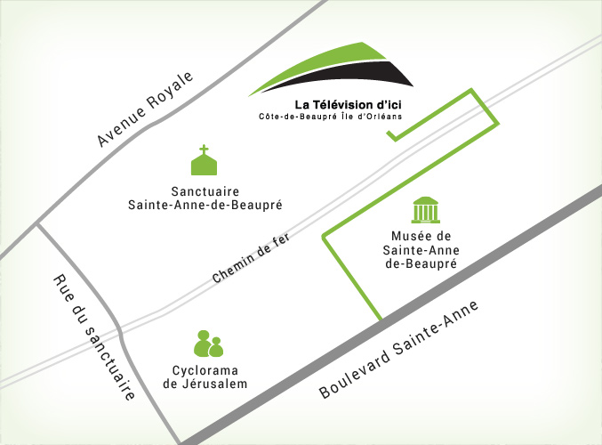 Carte géographique de la Télévision d'ici